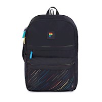 MOCHILA SHINE-MCH1 NEGRO/RAINBOW